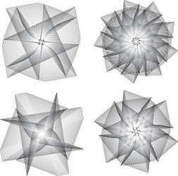 cosmic object is a geometric fractal vector image