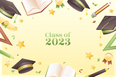 gradient background for class of 2023 graduation vector image
