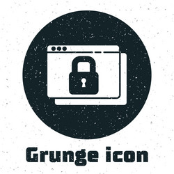 grunge secure your site with https ssl icon vector