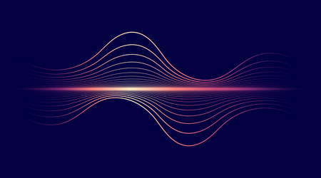 modern abstract background with glowing wave line vector image