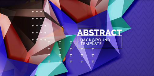 triangular low poly background design vector image
