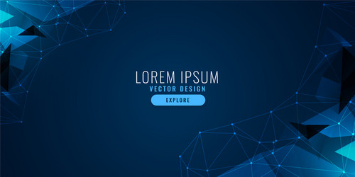 digital technology background with lines mesh vector image