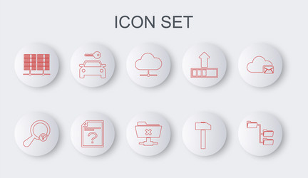 set line folder tree unknown search network vector image