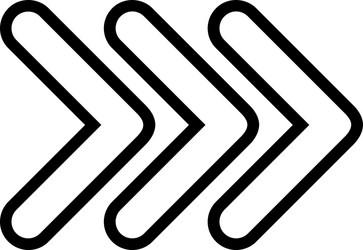 triple pointer right thin line icon vector image