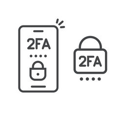 Two-Factor Authentication Icon vector image