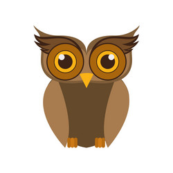 Polar owl bird on a white background Royalty Free Vector