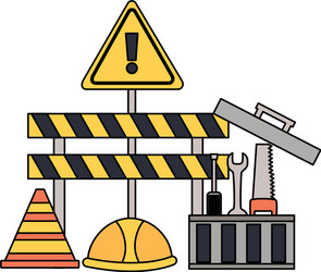 Construction equipment repair Royalty Free Vector Image