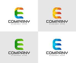 Speed letter initial e logo design template Vector Image