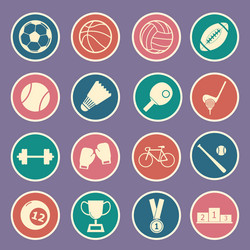 Sports Icons Set Vector Image