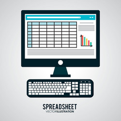Spreadsheet Data Analysis Icon vector