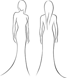 woman outline vector