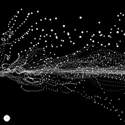 Array with dynamic emitted particles water splash vector