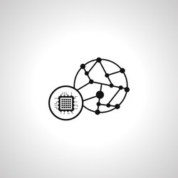 artificial intelligence algorithm icon vector