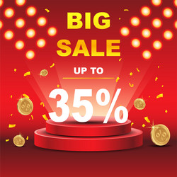 big sale template with gradient color concept vector image