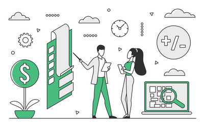 Data Analysis Dashboard vector image