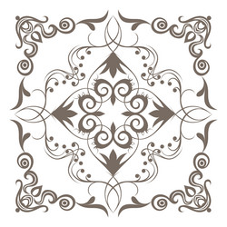 Floral ornamented corner decoration vector