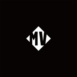 Vm logo monogram design template Royalty Free Vector Image
