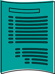paper document with lines icon image vector image