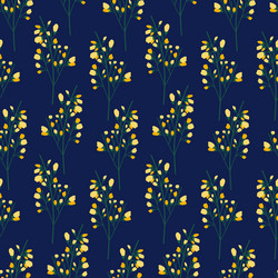 seamless pattern of branches with many small vector image