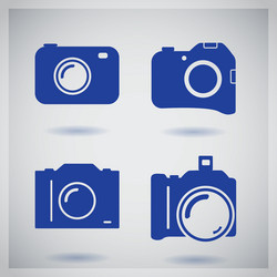 set of four icons with camera vector