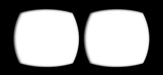 vr lens shape frame view from virtual reality vector