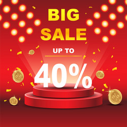 big sale template with gradient color concept vector image