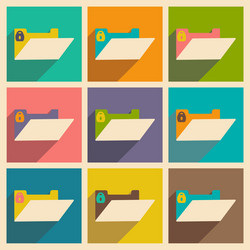 flat with shadow concept and mobile application vector image
