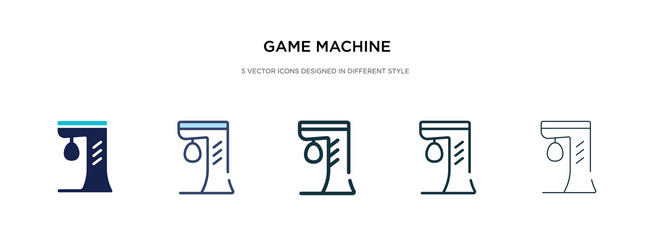 game machine icon in different style two colored vector