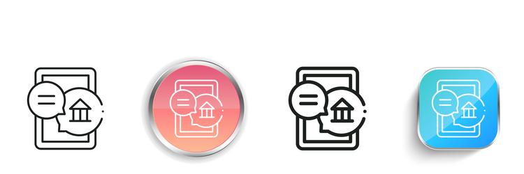 government icon thin linear regular and button vector image