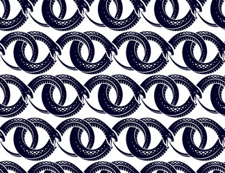 repeat snakes seamless pattern tiling endless vector image