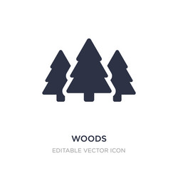 Woods icon on white background simple element vector