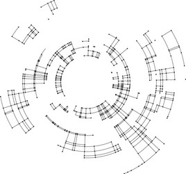 connecting lines and dots on white background vector image