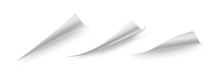 curve pages endpoints and bent document angles vector image