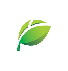 Leaf ecology circle symbol logo Royalty Free Vector Image