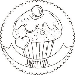 Muffins background vector