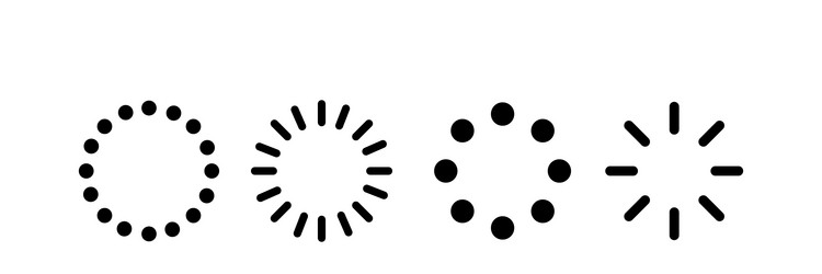set loading icons load bar vector image