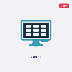 Two color grid on icon from web concept isolated vector