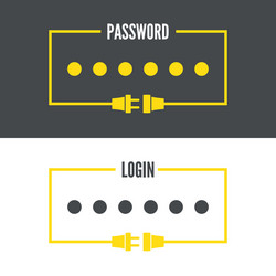 web form to access the site vector image
