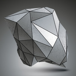 deformed sharp metallic stone shaped object vector image
