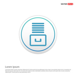 File stack icon - white circle button vector