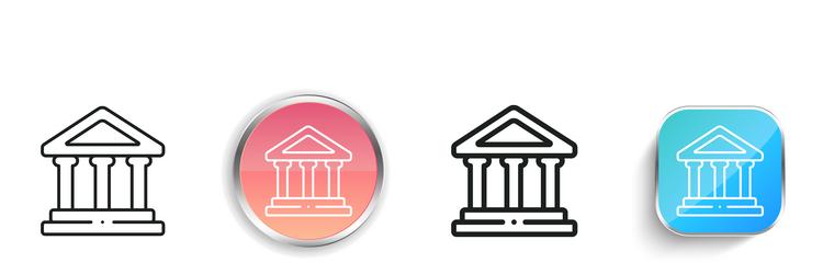 government icon thin linear regular and button vector image