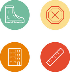 round circle buttons with icons can be used vector image