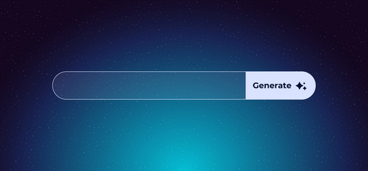 search bar with generate button on starry vector image