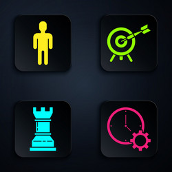 set time management user man in business suit vector image