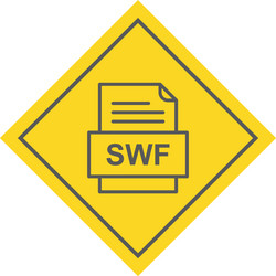 swf file document icon vector image