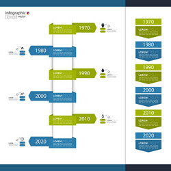 timeline infographic with arrows and pointers vector image