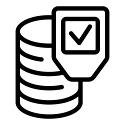 database security shield protecting data vector image