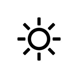 Sun icon for simple flat style ui design vector