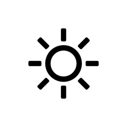 Sun icon for simple flat style ui design vector