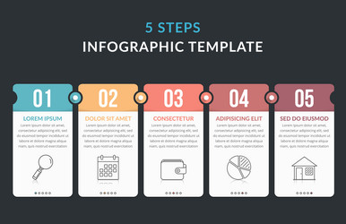 5 steps - infographic template vector